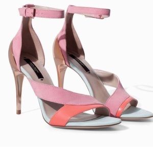 Zara Gold Heel Sandals